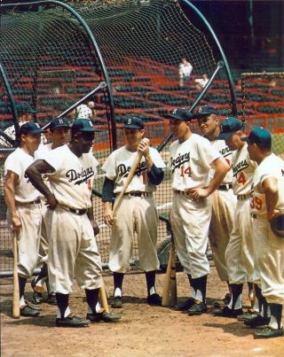 Great Brooklyn Dodgers 8x10 Color Photo,  Campy,  Jackie,  Reese,  Hodges,  Snider
