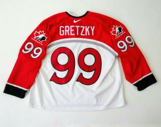 Wayne Gretzky Nagano Olympics 1998 Team Canada White Nike Jersey Sz.  Large