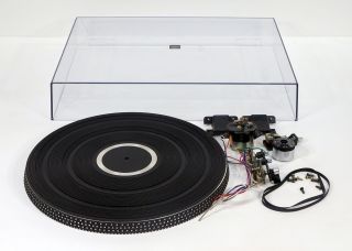 Technics Sl - 23 Turntable Parts - Platter,  Mat,  Dust Cover,  Belt,  Motor,  Weight