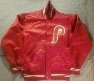 1980 Philadelphia Phillies Game Wilson Satin Warm Up Jacket