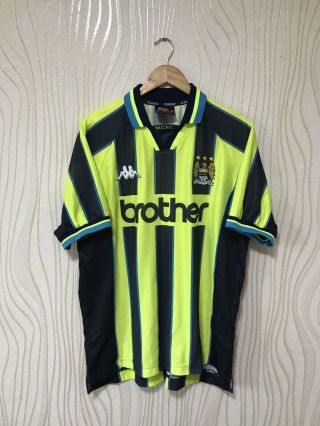 Manchester City 1998 1999 Away Football Shirt Soccer Jersey Kappa