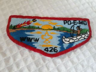 Vintage Boy Scout Flap Patch Bsa Order Of The Arrow Oa 426 Po - E - Mo Www