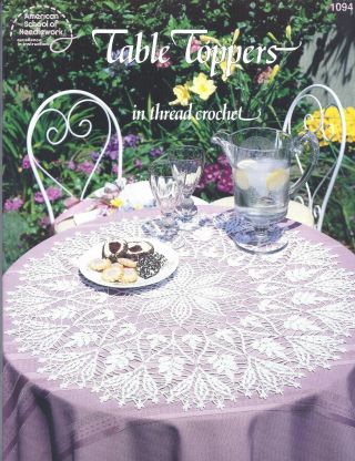 Vintage Lace Thread Crochet Table Toppers Rita Weiss Doily Doilies Pattern Book