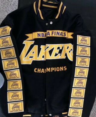 Lakers Bomber Jacket.  Jacket Is Reversible To A Solid Black Bomber Jacket