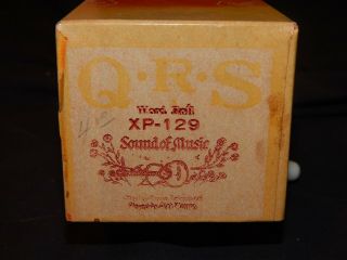 Vintage Qrs Player Piano Word Roll Xp - 129 Sound Of Music
