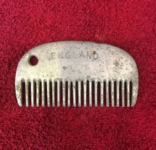Vintage Metal Horse Comb (?) Made In England
