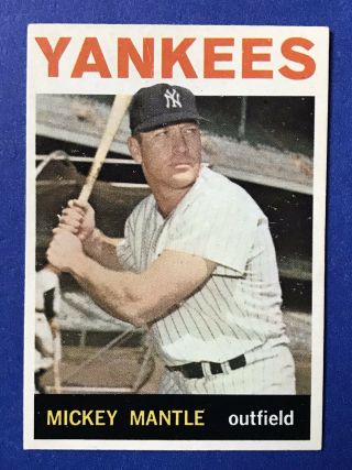 1964 Topps Mickey Mantle 50 York Yankees - Mid - Grade