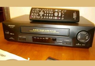 Sharp Vc - A410u Vhs Player 4 Head Vcr With Remote