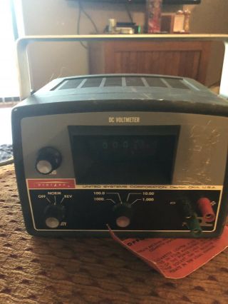 Vintage Dc Volt Meter United Systems Corp