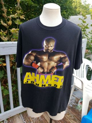 Vintage Rare Wwf Ahmed Johnson T - Shirt Xl 97 Wwe Wrestling Event Shirt
