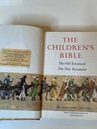 THE CHILDREN’s BIBLE Vintage 1965 Golden Press Hardcover Illustrated Stories 3