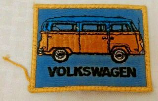 Vintage 1970s Volkswagen Vw Bus Van Vagagon Cloth Embroidered Patch 3x4