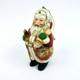 Vintage Silvestri Ceramic Santa Claus Christmas Tree Ornament 4 "