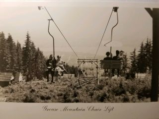 Grouse Mountain Chair Lift North Vancouver Bc Canada Vintage Post Card