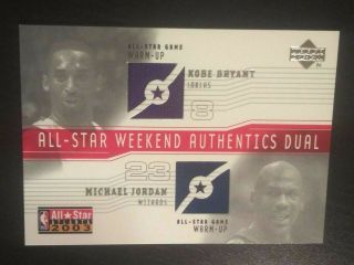 Kobe Bryant Dual Jersey Michael Jordan 2003 - 04 Ud All - Star Weekend Gem