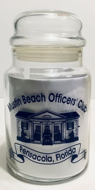 Glass Candy Jar Mustin Beach Officer’s Club Naval Air Station Pensacola Florida