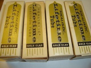 One Matched Pair 6sn7gtb Tubes,  By Ge (usa) For Realistic,