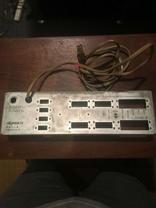Dynaco Preamplifier Pat 4 Face Plate And Rear Plate