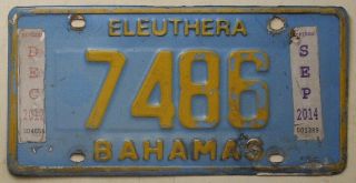 2012 - 2014 Bahamas - Eleuthera License Plate