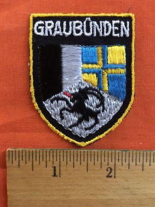 Graubünden Canton Grisons Switzerland Swiss Sew/iron - On Logo Crest Shield Patch