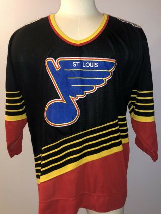 Rare Vintage Mens Starter St.  Louis Blues 3rd Alternate Jersey Size Large Black