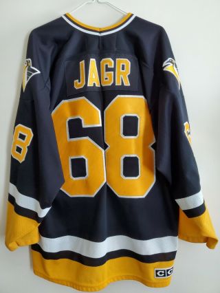 Vintage Jaromir Jagr Ccm Authentic Pittsburgh Penguins Jersey Szxl