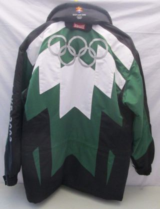 2002 Salt Lake City Utah Winter Olympics Jacket Small S Marker Ski Coat Green