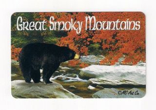 Deck Souvenir Playing Cards From Great Smoky Mountains,  Tn,  Black Bear,  River