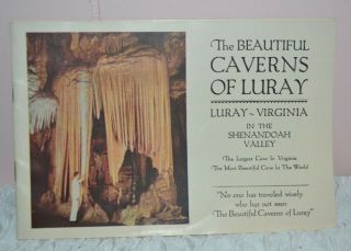 The Caverns Of Luray Vintage 1941 Brochure Map Virginia The Shenandoah