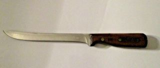 Vintage Chicago Cutlery Walnut Handle 66s Carving Slicing Knife 8 " Blade