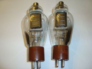 One Matched Pair 809 Tubes,  Black Plate,  Rca Made For Marconi
