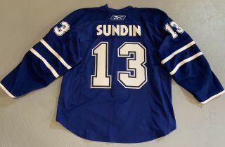 Mats Sundin Toronto Maple Leafs Blue Authentic Edge 2.  0 Jersey Canada Size 58