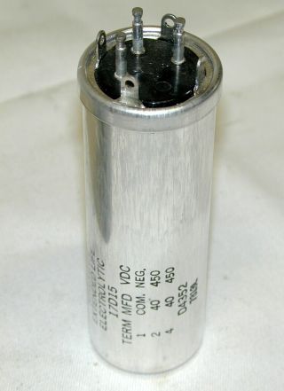 Sprague 40 Mfd 450 Vdc Western Electric Tube Amp Extended Life Capacitor [nos]