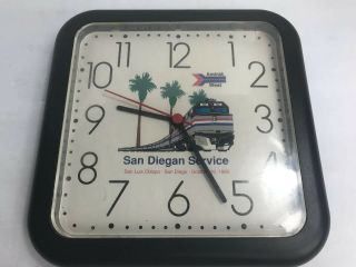 Amtrak Railroad San Diegan Service Commemorative Collectible Wall Clock 1995 V
