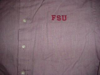 Fsu Florida State University Noles Embroidered Long Sleeve Arrow Shirt Sz 4xl