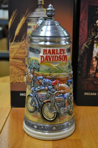 Harley - Davidson Decade Collector Stein " 1910s Made By Gerz Germany 427 Of 3000