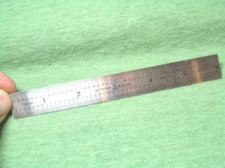 Vintage H.  F.  Ritter & Co.  6 " Stainless Rule Ruler No.  270 - Made In Usa - 4 Grads
