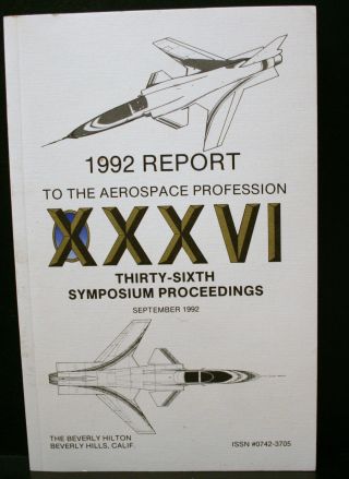 Setp,  The Society Of Experimental Test Pilots,  Symposium,  Xxxvi 1992 Aerospace