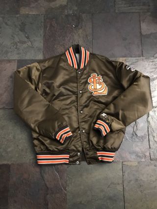 Rare Vintage 80’s St.  Louis Browns Cooperstown Starter Satin Jacket Size Medium