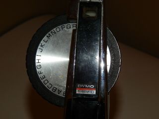Vintage Dymo 1570 Label Maker Chrome & Black