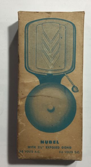 Vintage Edwards Norwalk Ct Nubel 740 2 - 1/2 " Exposed Gong Doorbell