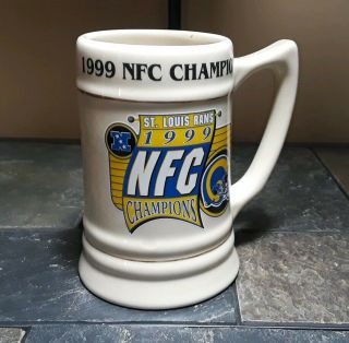 Vintage 1999 St Louis Rams Nfc Champions Mug.  Bowl Xxxiv