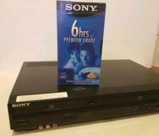 Sony Slv - D380p Dvd Vcr Combo Vhs Video Cassette Recorder,  Remote Tape Av Cables