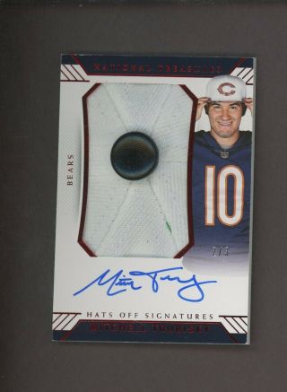 2017 National Treasures Hats Off Mitchell Trubisky Rpa Rc Button Patch Auto /3
