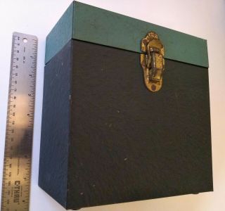 Vintage Metal Storage Carrying Case for Vinyl Record 45s 7 