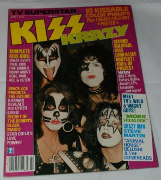 Vintage Tv Superstars Kiss Krazy April 1979