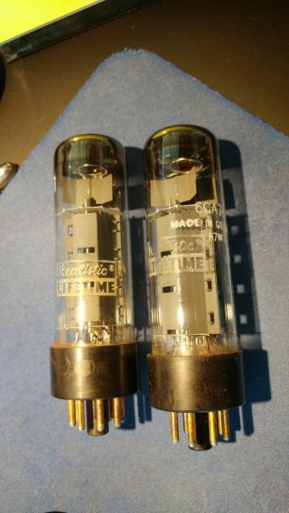 2x El34 6ca7 Power Tubes Realistic (made In Germany Rft) - Gold Pin -