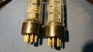 2x EL34 6CA7 power tubes Realistic (Made in Germany RFT) - GOLD PIN - 3