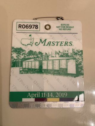 2019 Master’s Golf Badge - Tiger Woods