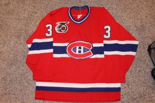 Montreal Canadiens Patrick Roy 1991 - 1992 Nhl 75th Anniversary Jersey Ccm Large